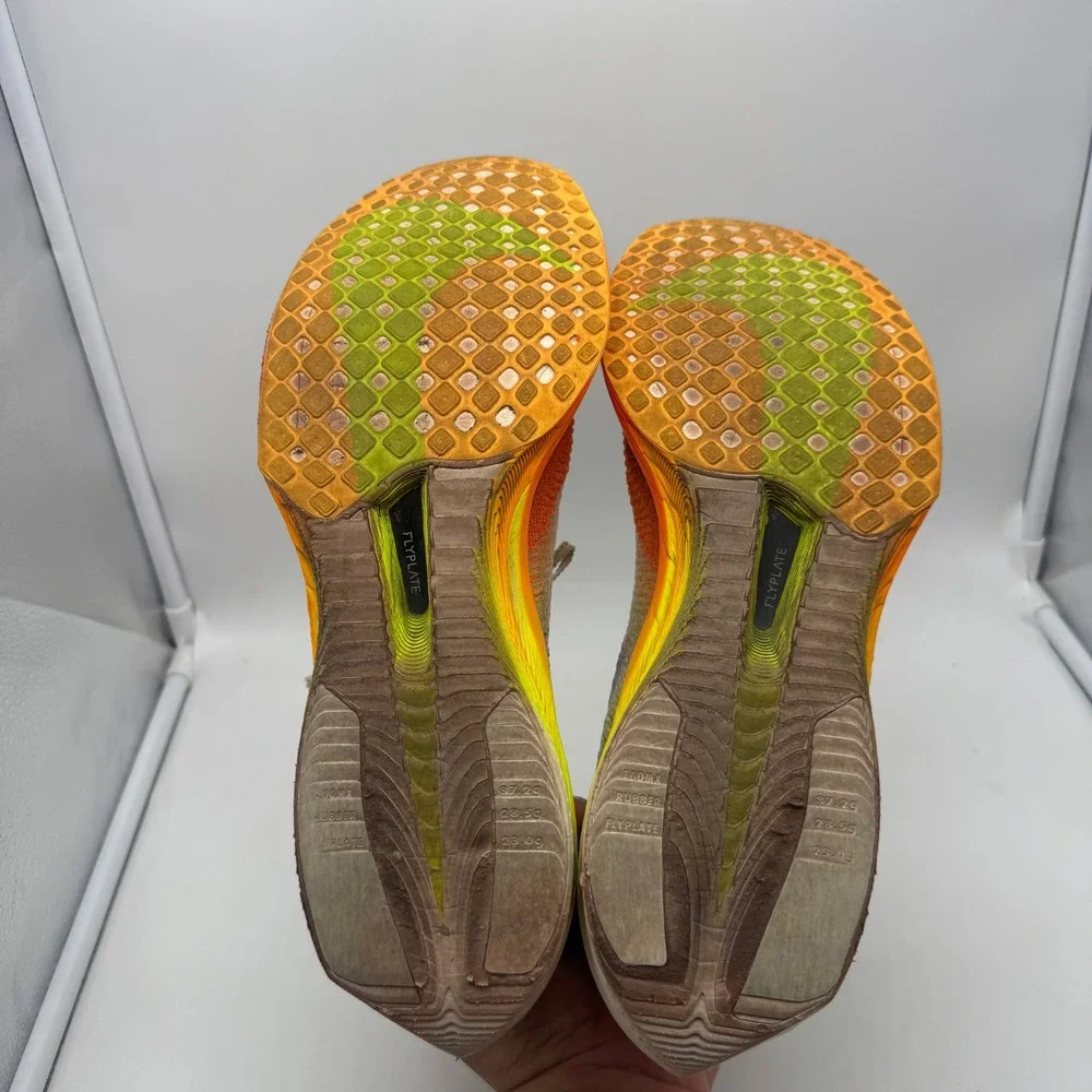 Nike ZoomX VaporFly Mens sz13 Orange Green Shoes Low Sail Next% Running Sneakers
